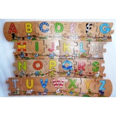 Wooden Long Alphabet Puzzle